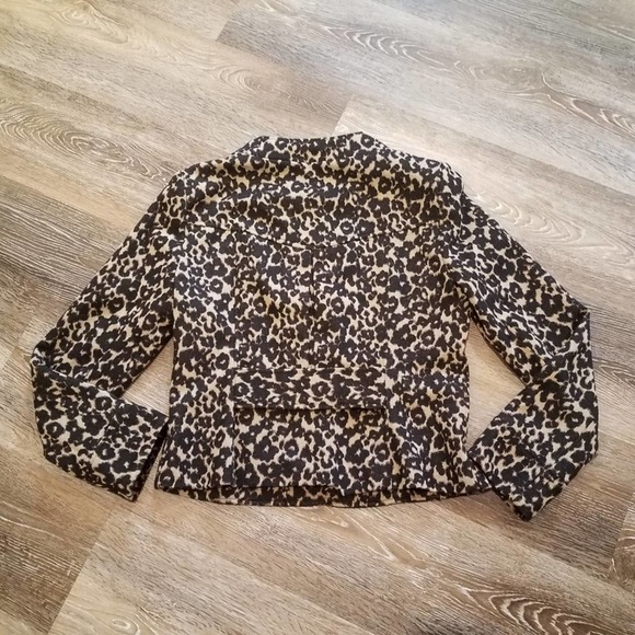ECI Ny Leopard Animal Print Blazer Jacket Lined - Picture 7 of 8